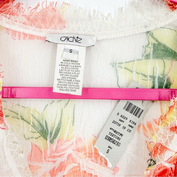 Cache Floral Wrap Blouse - Red and Yellow - Picture 2 of 5